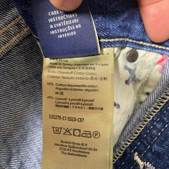 Scotch & Soda Cuffed Women Button Fly Jean Shorts 28 Festival Retro Grunge Y2K - Picture 12 of 15